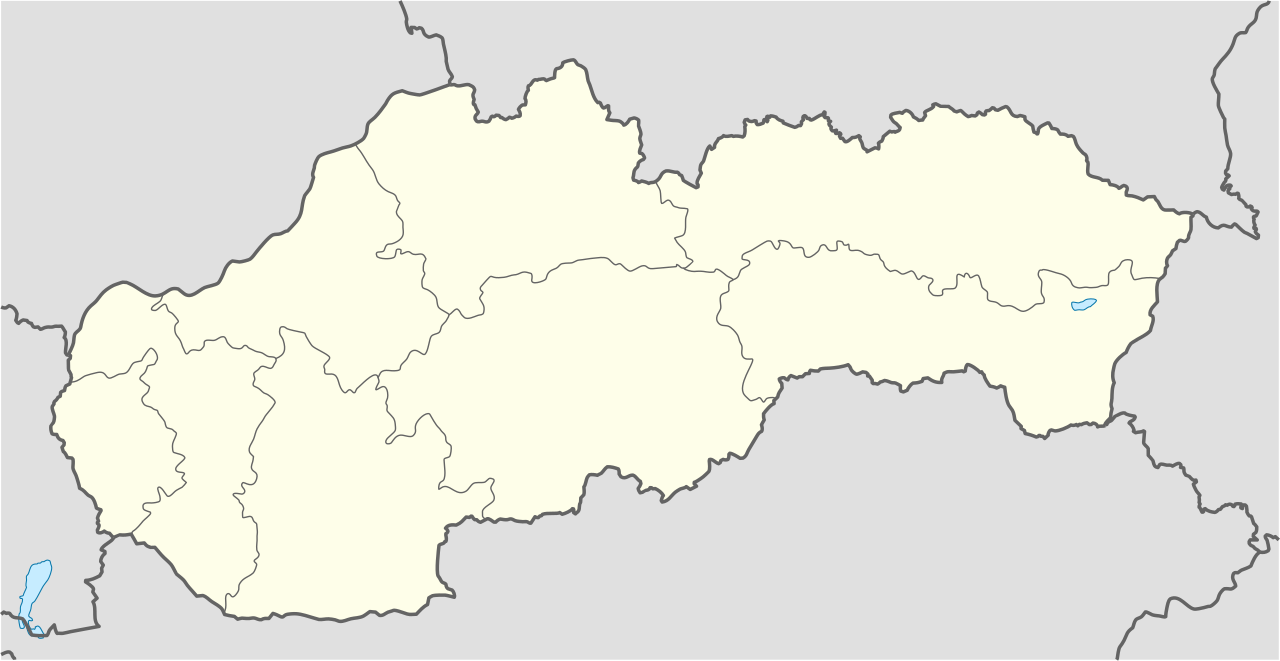 Mapa Slovenska rozdelená podľa krajov